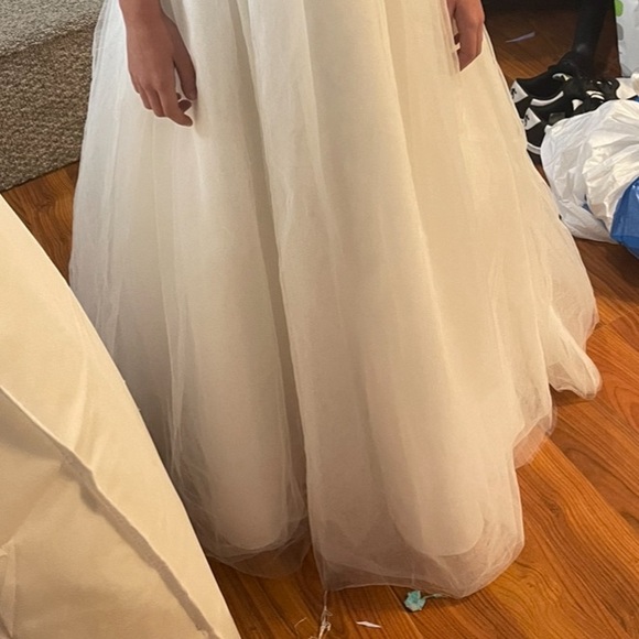 Girls Dress 12 White Flower Girl A-Line **Gown Altered in waste to fit size 8. - Picture 8 of 8